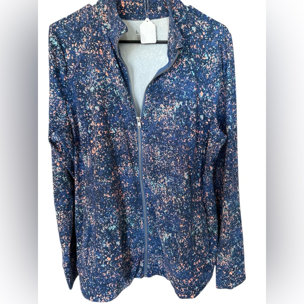 LIVI - Active Blue and Pink Patterned Active Jacket